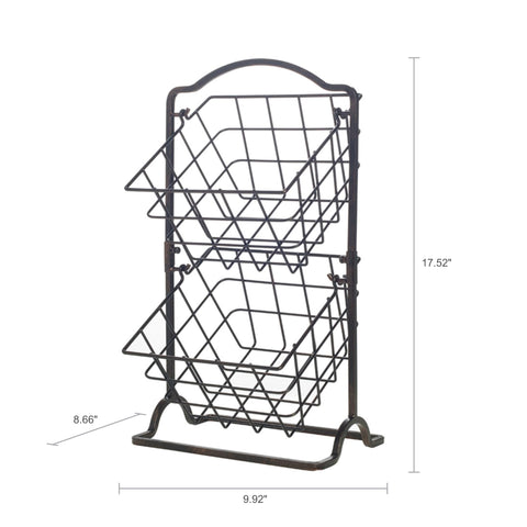 Gourmet Basics by Mikasa close-up of top tier displaying produce visibility and airflow