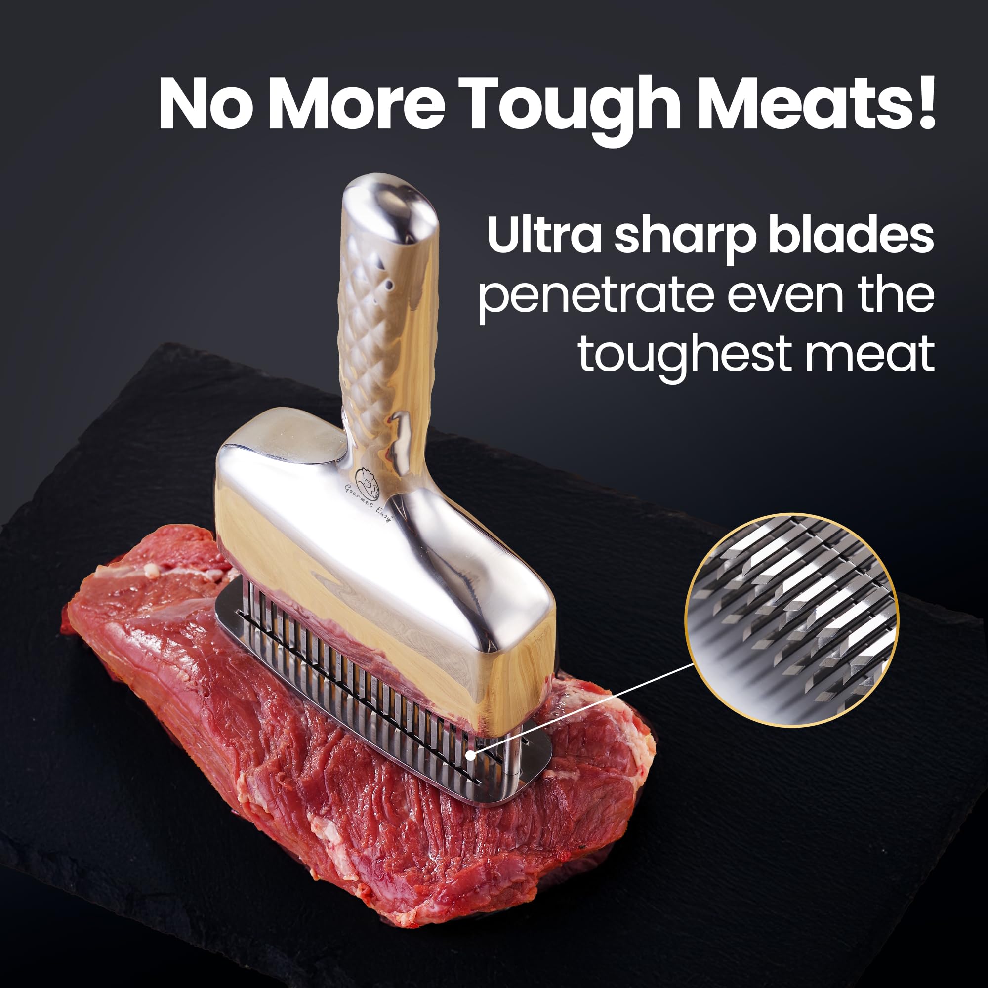 Gourmet Easy textured non-slip handle providing safe comfortable grip