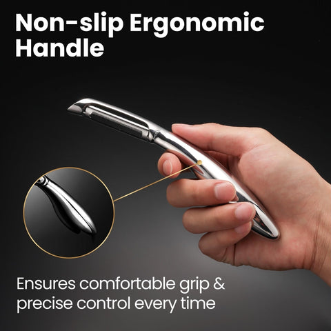 Gourmet Easy ergonomic handle detail with non-slip grip for comfortable control