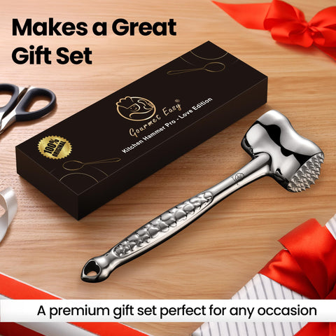 Gourmet Easy placed on kitchen counter in lifestyle scene showing durable everyday use benefit