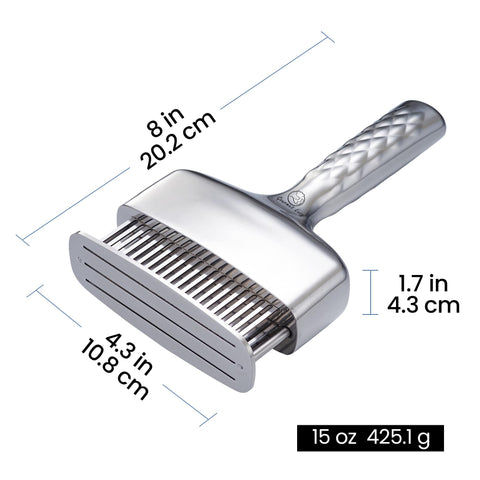 Gourmet Easy tenderizer on a cutting board next to grilled meat for flavorful results