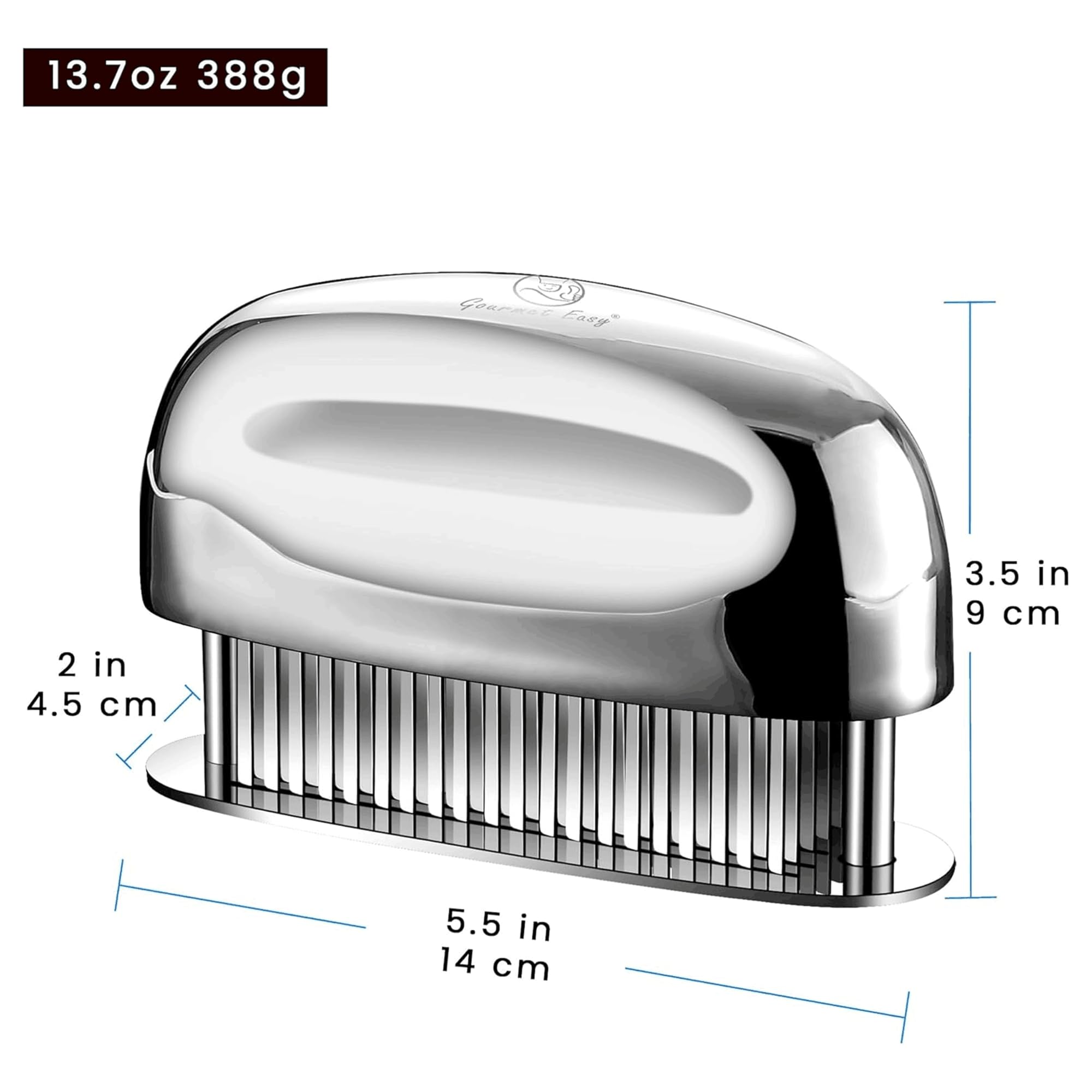 Gourmet Easy product packaging label with warranty stamp indicating 5-year coverage and quality assurance