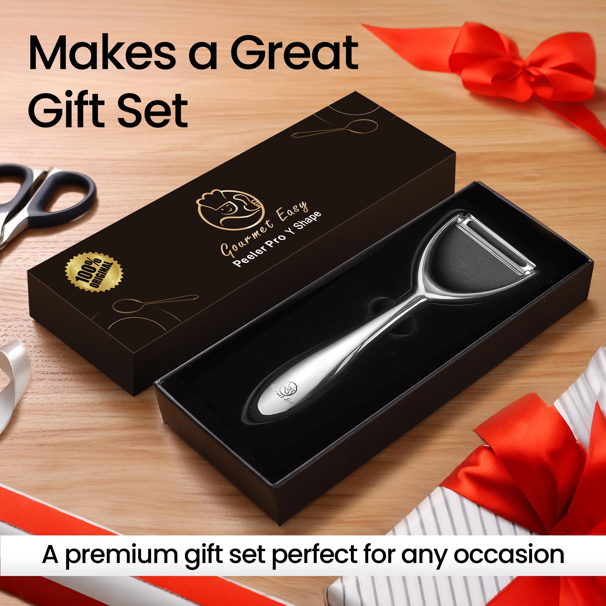 Gourmet Easy packaged peeler in gift-ready box perfect for kitchen gifts