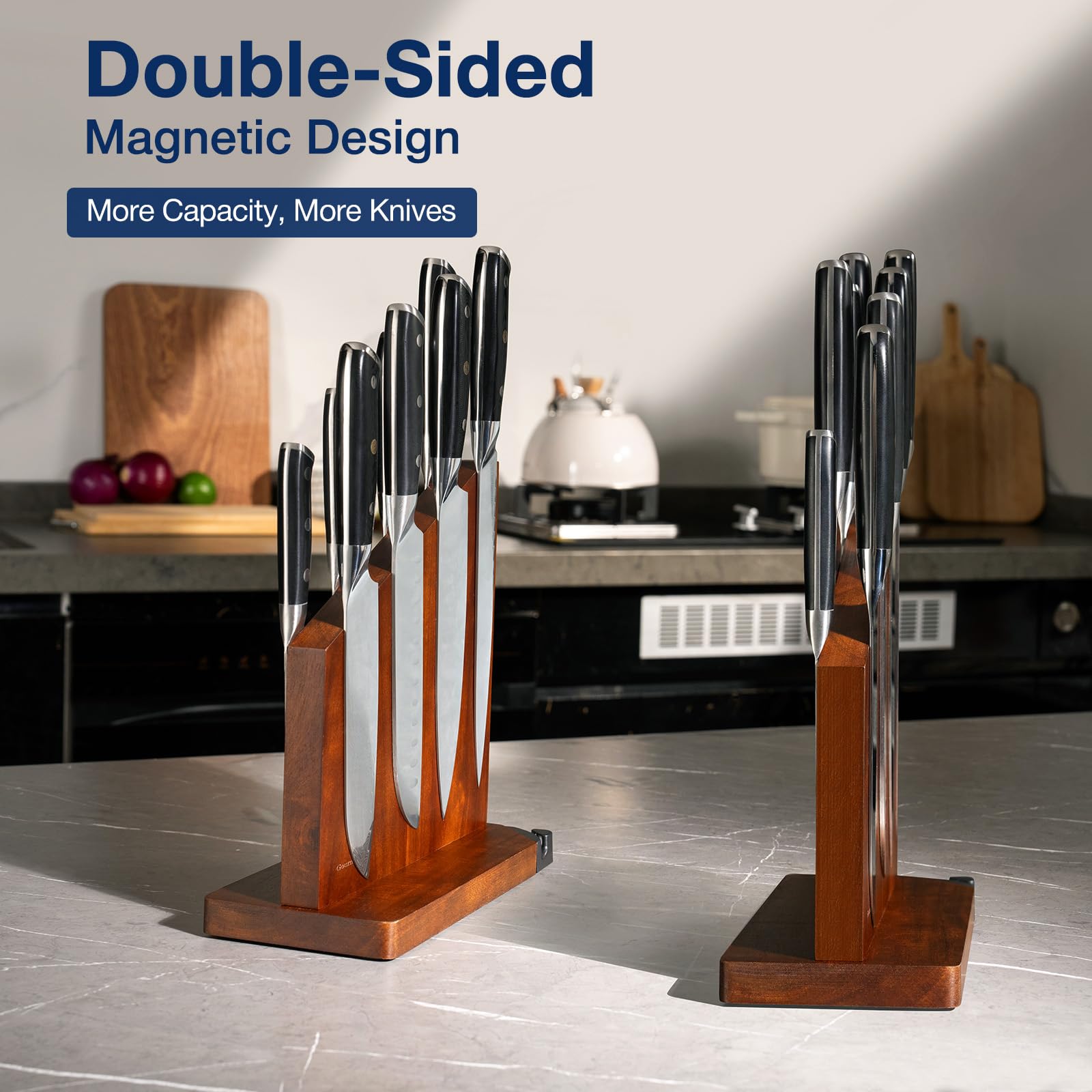 Gourmetop built-in sharpener detail for fast on-block blade touch-ups