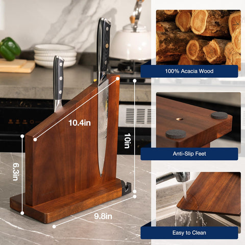 Gourmetop non-slip base stability preventing tipping during knife handling