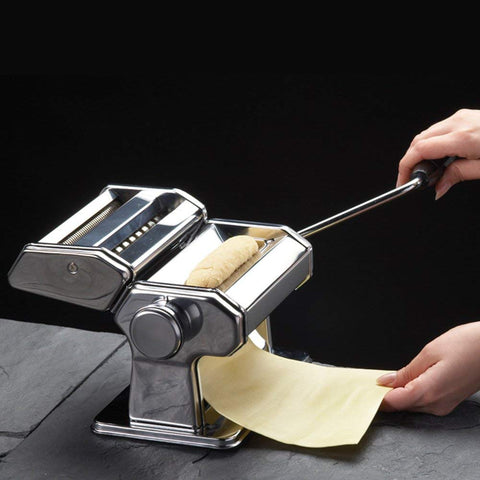 GOURMEX finished noodles on board illustrating uniform spaghetti and fettuccine ready to cook