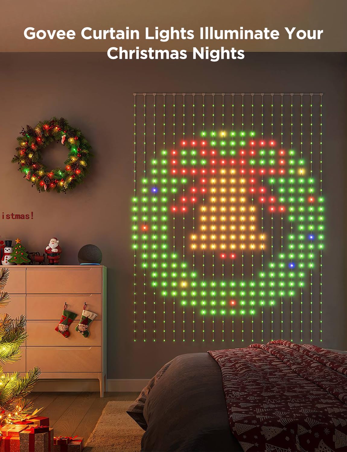 Govee close-up of LED pixel grid revealing detail and smoother animations