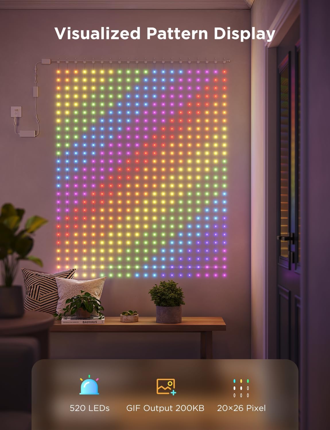 Govee lights syncing to music demonstrating rhythmic color and motion