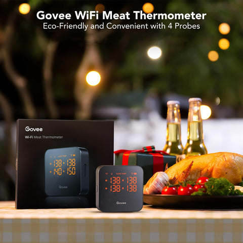 Govee stainless-steel probes close-up showing durable food-grade construction benefit
