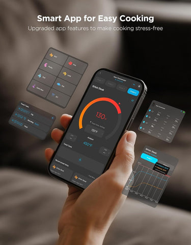 GoveeLife app on phone delivering alerts and guided temperature presets