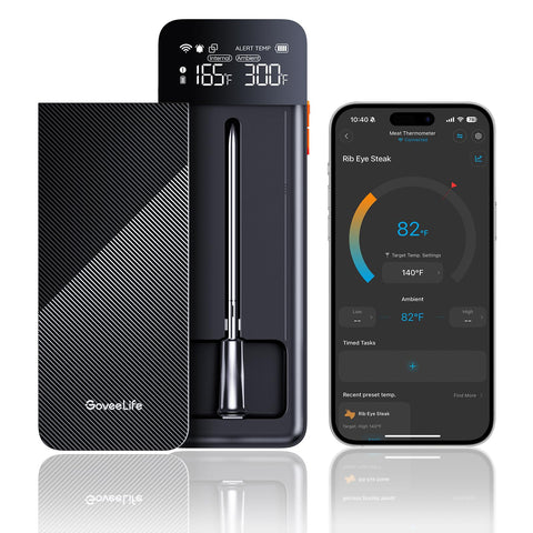 GoveeLife front display base showing live temperatures and easy reading