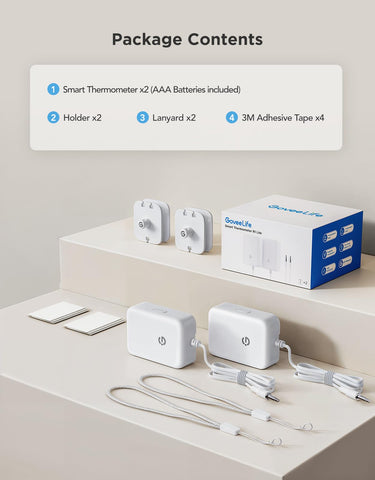 GoveeLife 2-pack packaging showing included sensors and readiness