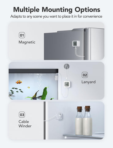 GoveeLife magnetic holder attached to metal surface showing tidy cable management benefit
