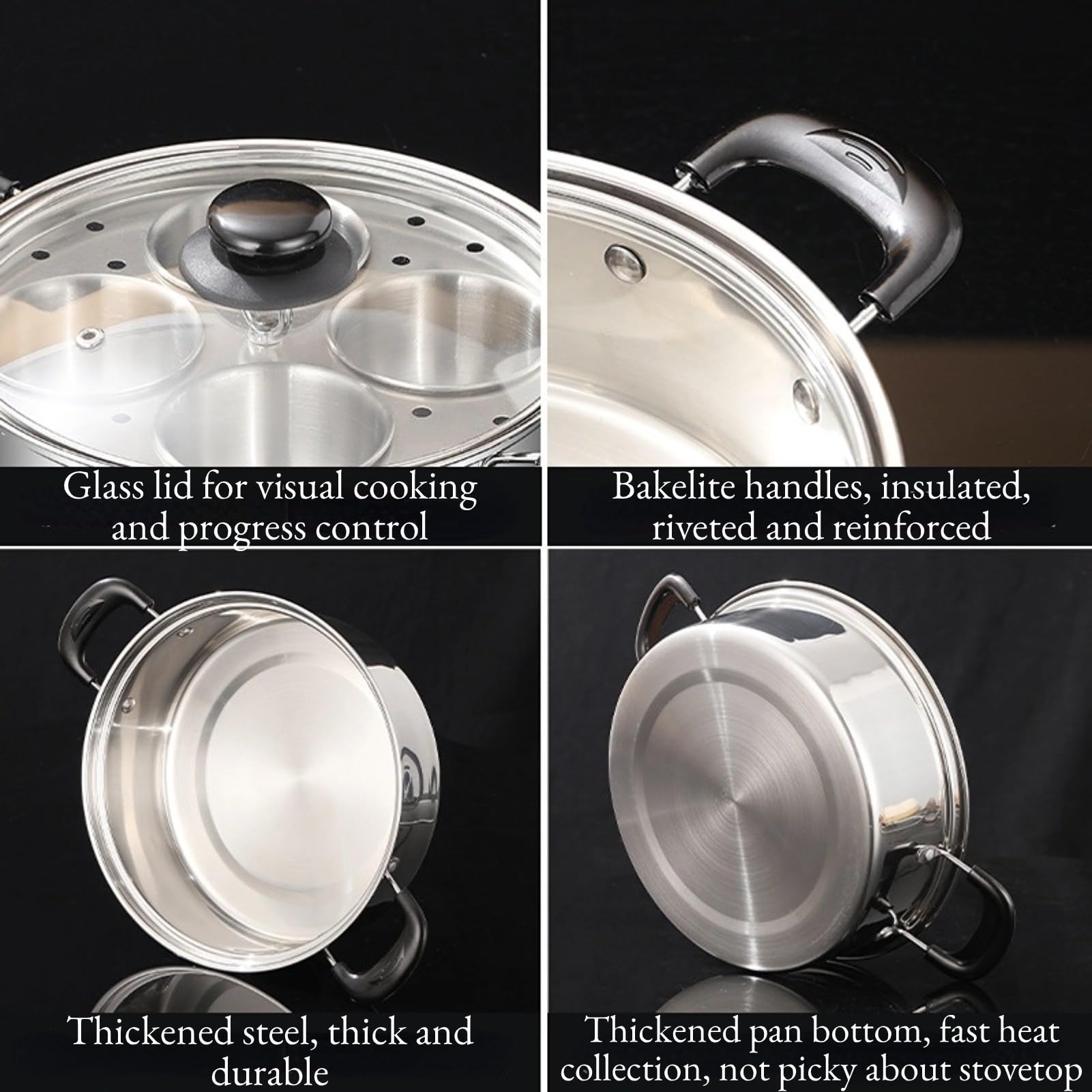 GOVNPJ heat-resistant handle and rivets offering safe, comfortable grip