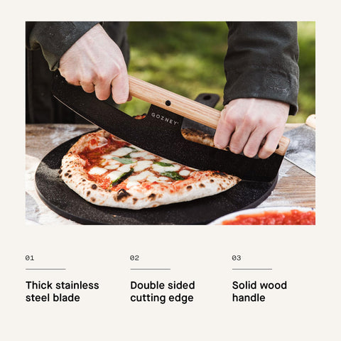 Gozney wooden handle detail offering ergonomic grip and comfort