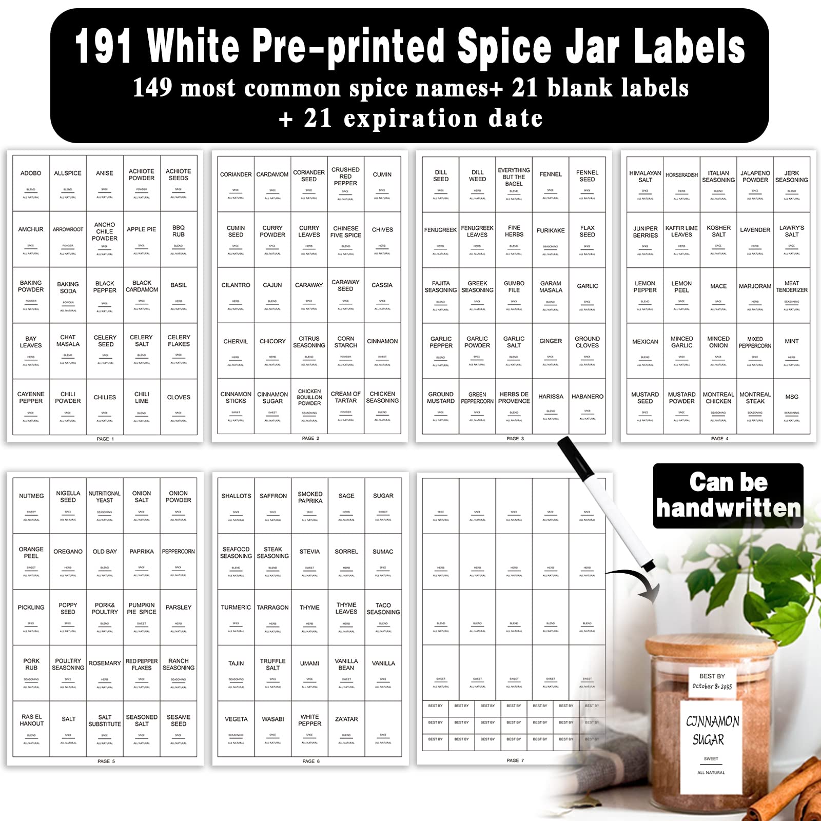 GPOVVIMX spread of 191 waterproof labels and marker for easy labeling