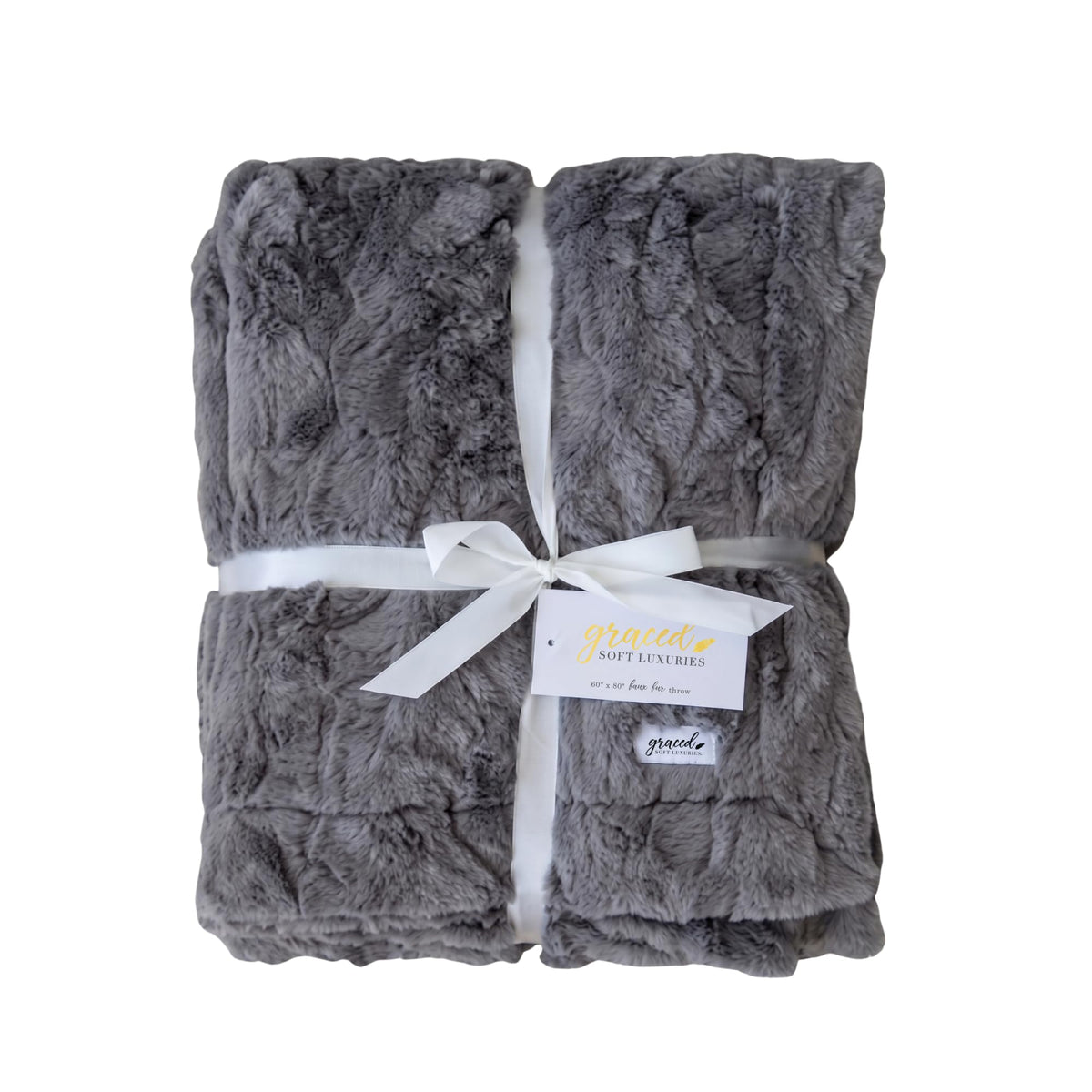 GRACED SOFT LUXURIES folded blanket front view shows plush look and inviting softness