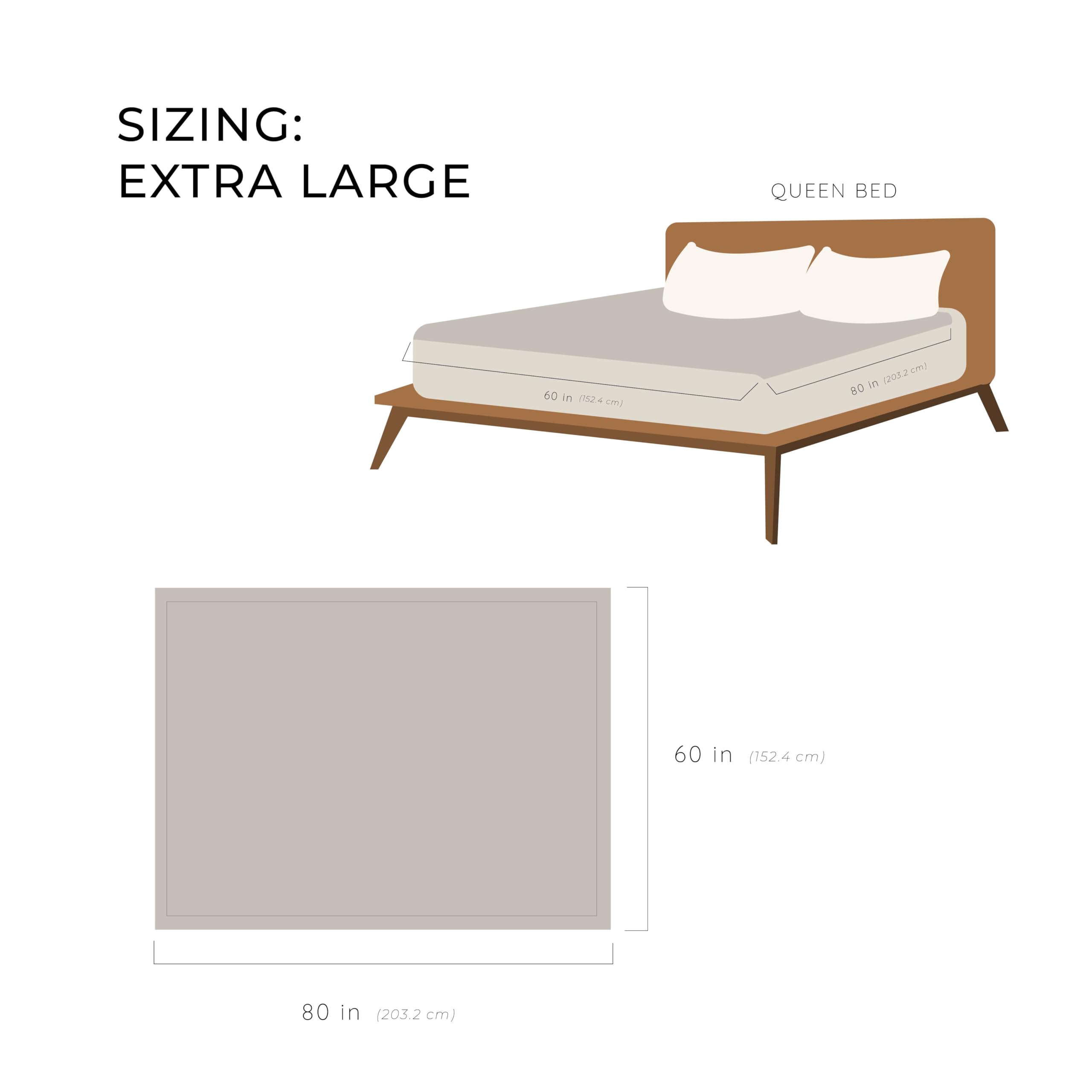 GRACED SOFT LUXURIES spread across bed for full-length coverage and bedroom styling