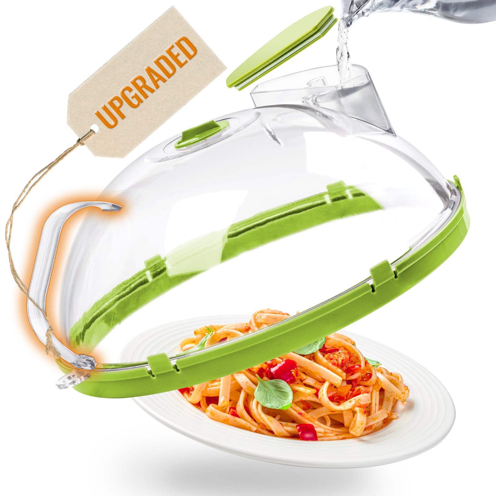 Gracenal front view of green splatter cover showing clean-safe design