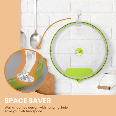 Gracenal hanging on kitchen hook to save cabinet space and stay handy