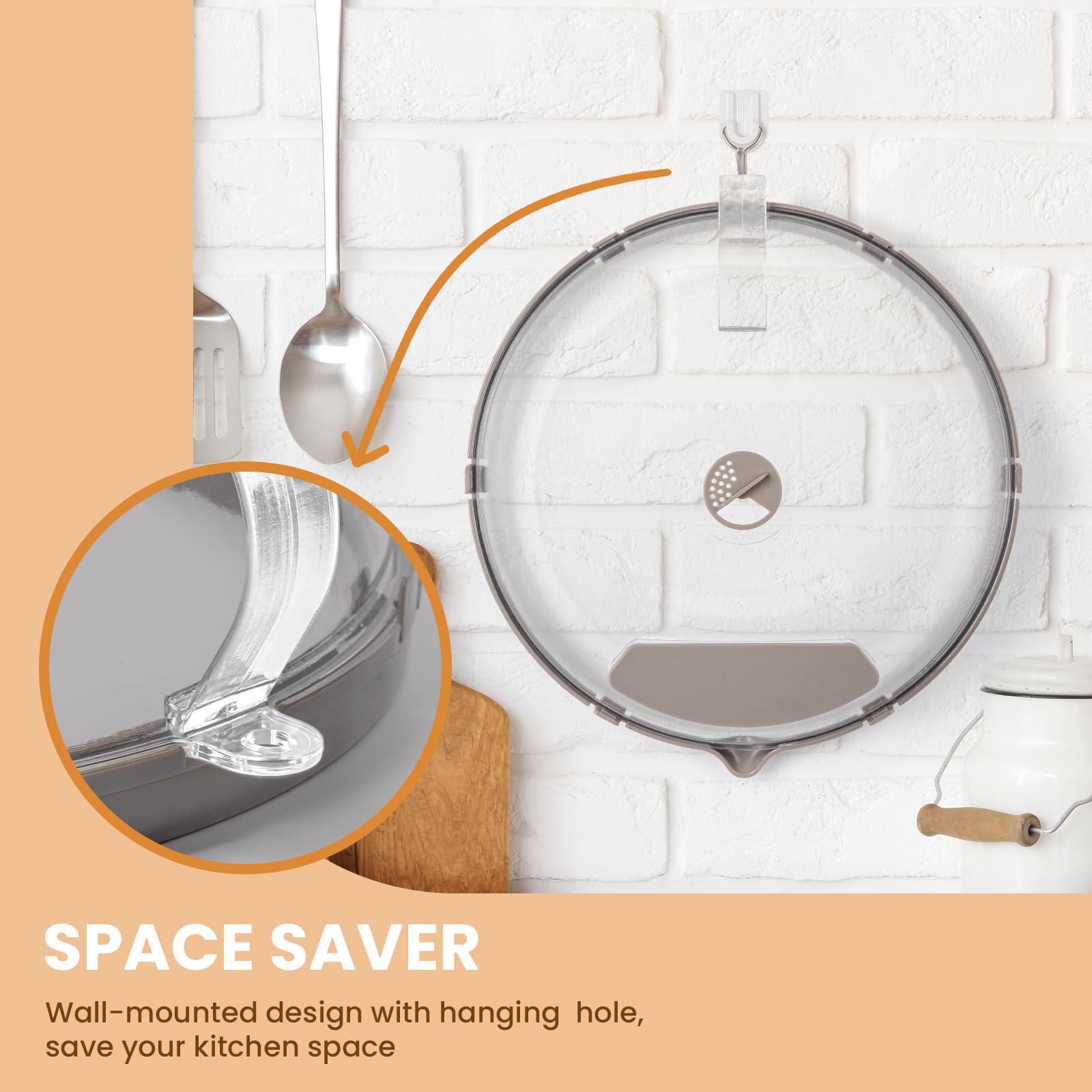 Gracenal hung on kitchen hook saving cabinet space and easy storage