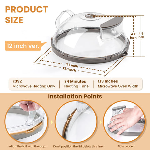 Gracenal beside a 12-inch plate showing fit and scale for common dinnerware
