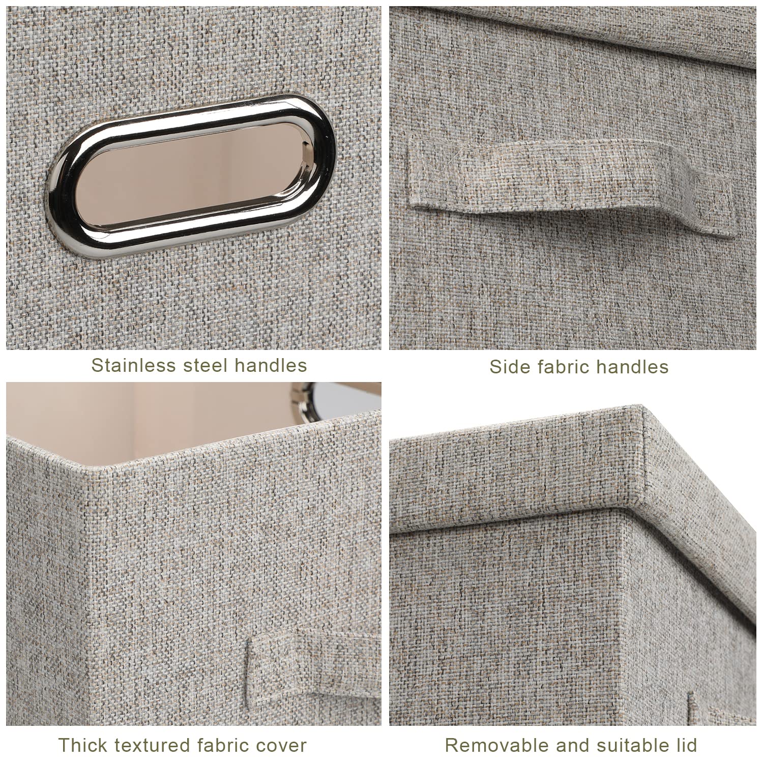 Graciadeco bins on closet shelf showing tidy storage and dust protection benefit
