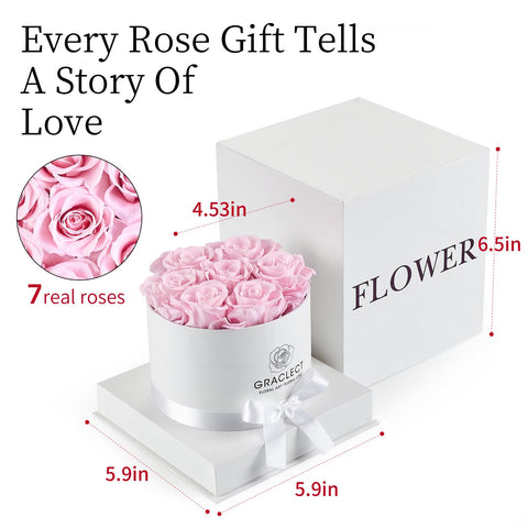 Graclect size comparison with hand holding box showing compact, giftable dimensions