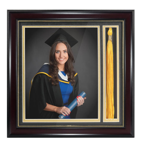 GraduationMall frame front view showing photo and tassel with classic elegance