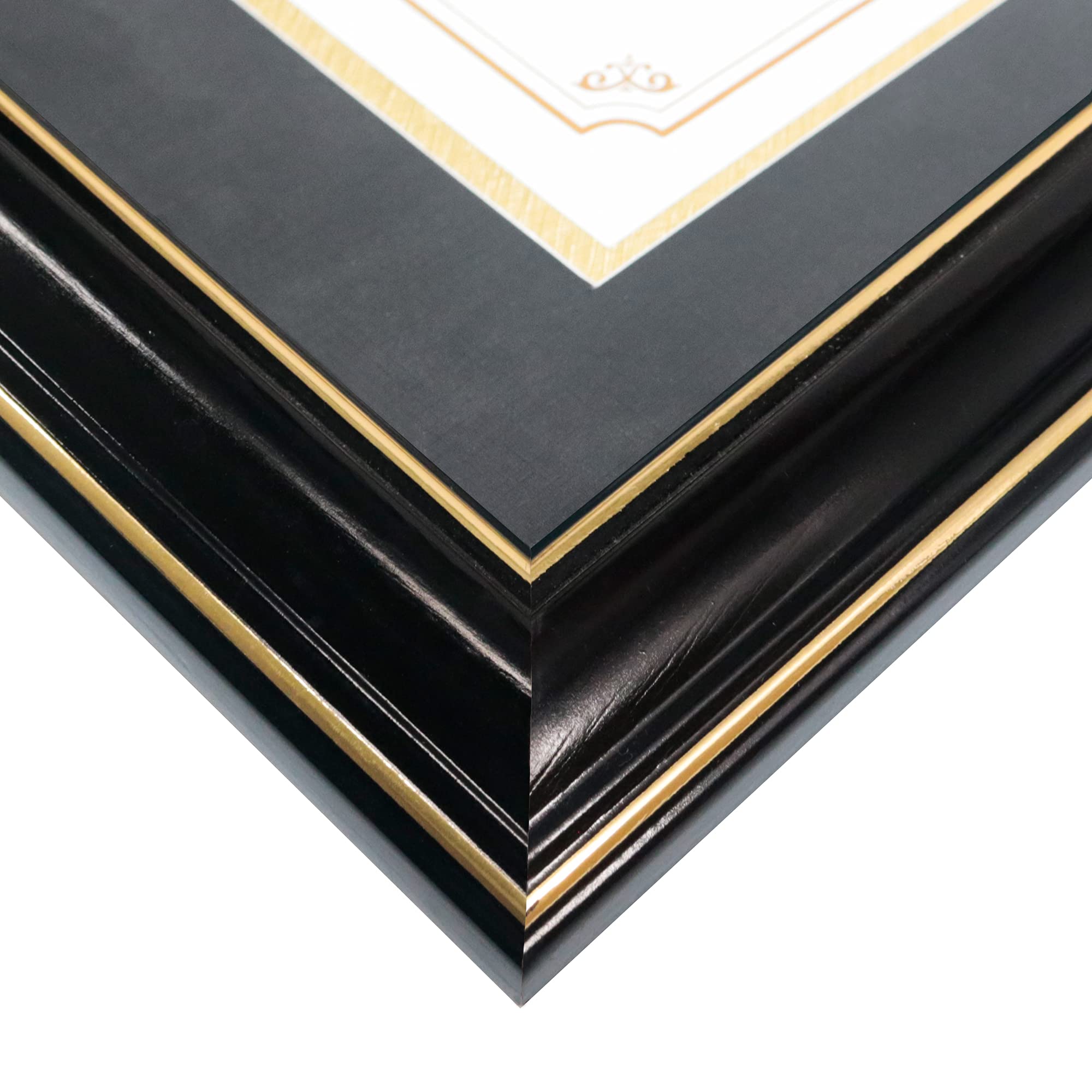 GraduationMall frame holding an 11x14 certificate without mat showing versatile sizing benefit