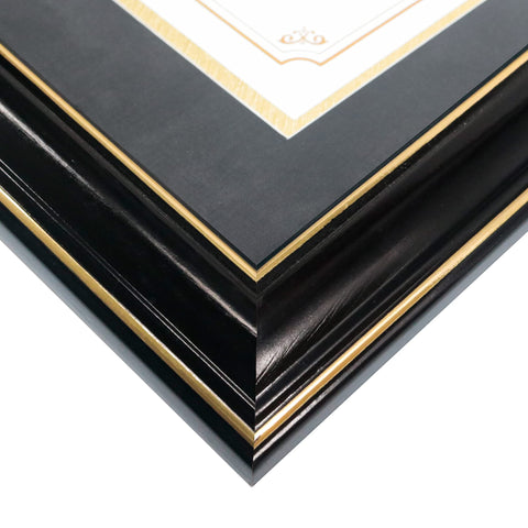 GraduationMall frame holding an 11x14 certificate without mat showing versatile sizing benefit