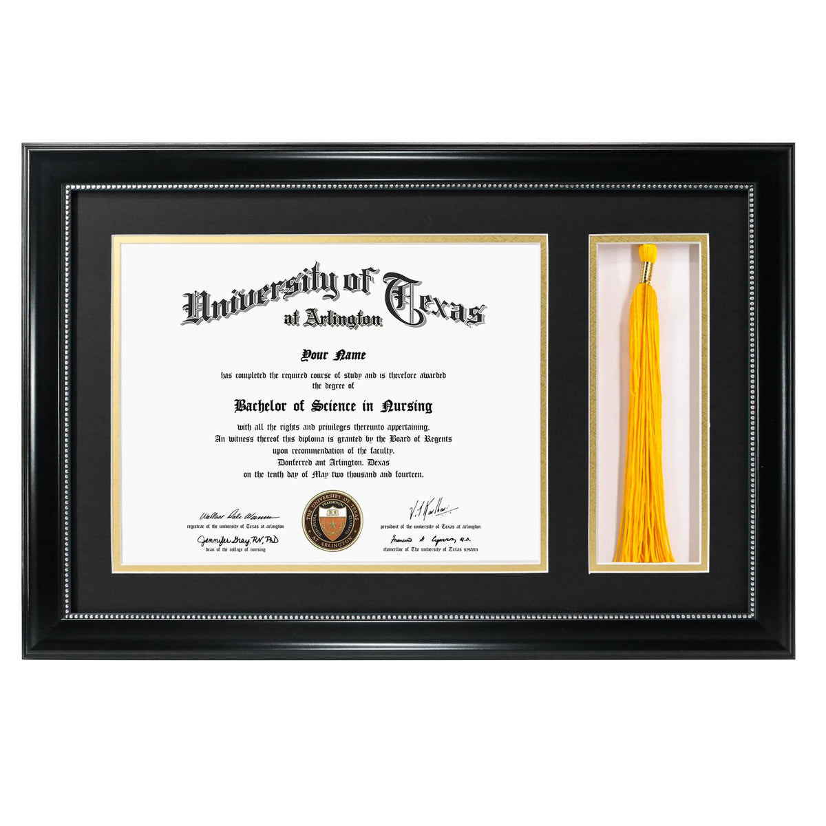 GraduationMall front packaging showing framed diploma and neat presentation benefit