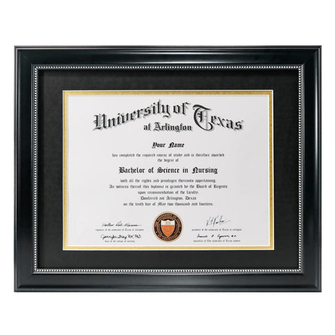 GraduationMall front view of black frame showing elegant presentation benefit