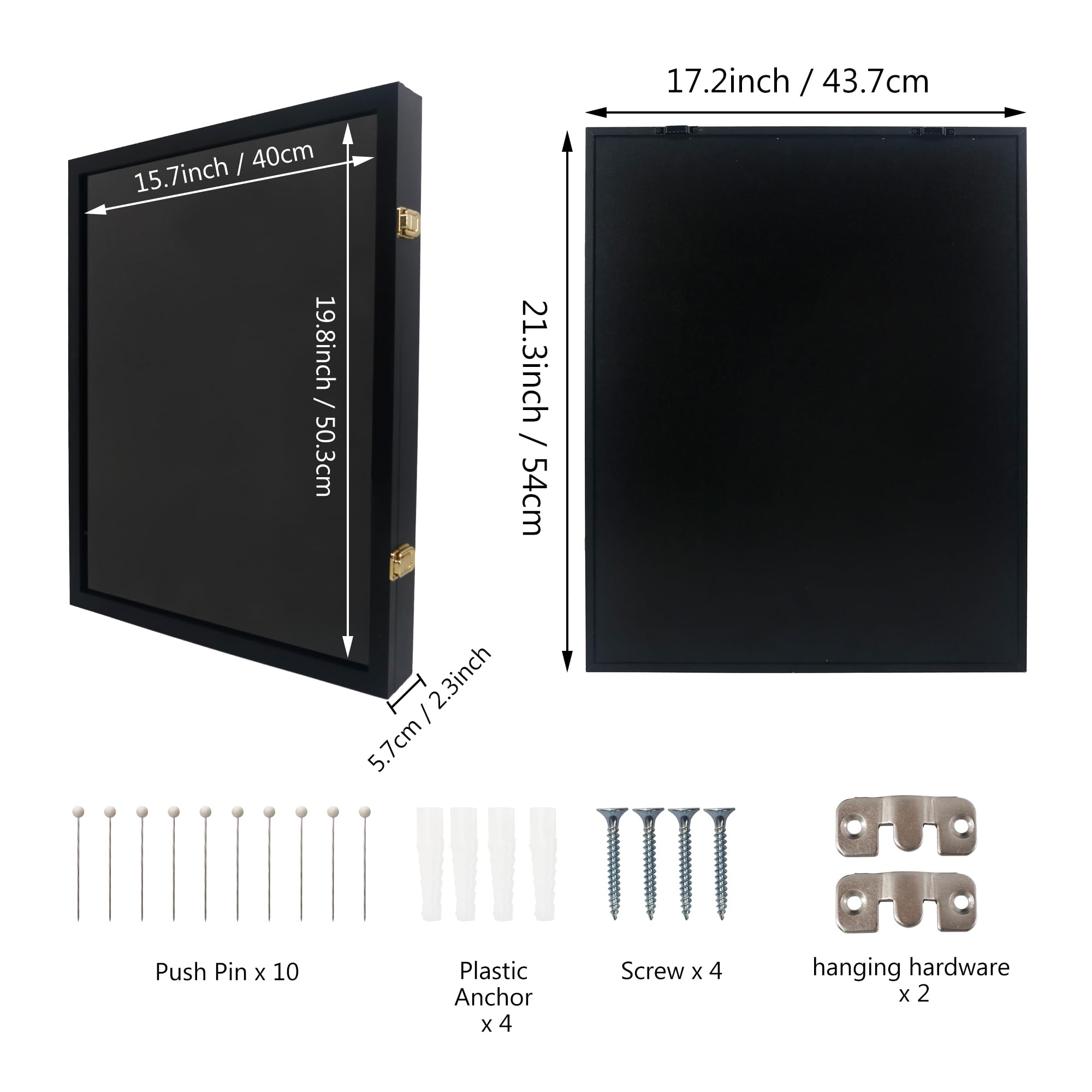 GraduationMall woven fabric interior with included stick pins for secure mounting