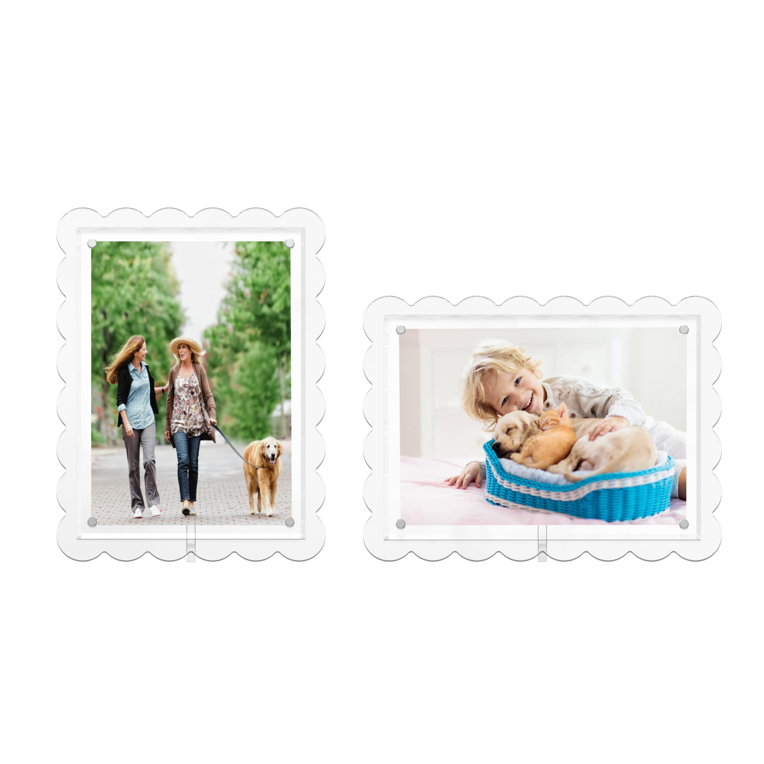 GRAHAM DESIGN front view of two clear frames showing modern gift appeal