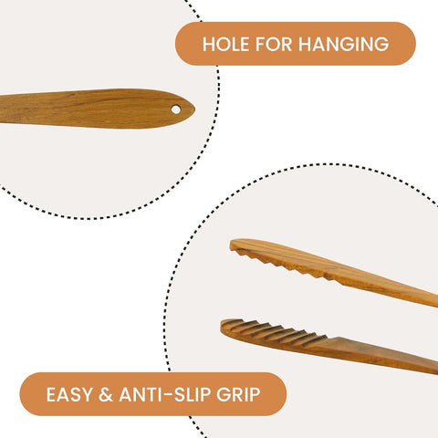 Graindi tongs lifting salad in bowl for gentle, precise serving