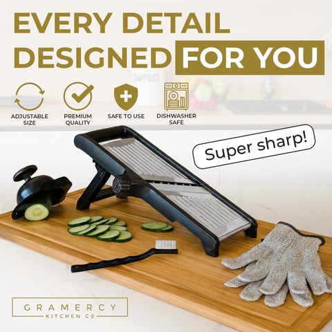Gramercy rotating blade closeup showing cylinder for smooth precise slices