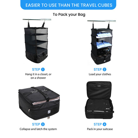 Grand Fusion beside toiletries to show L size scale and packing capacity