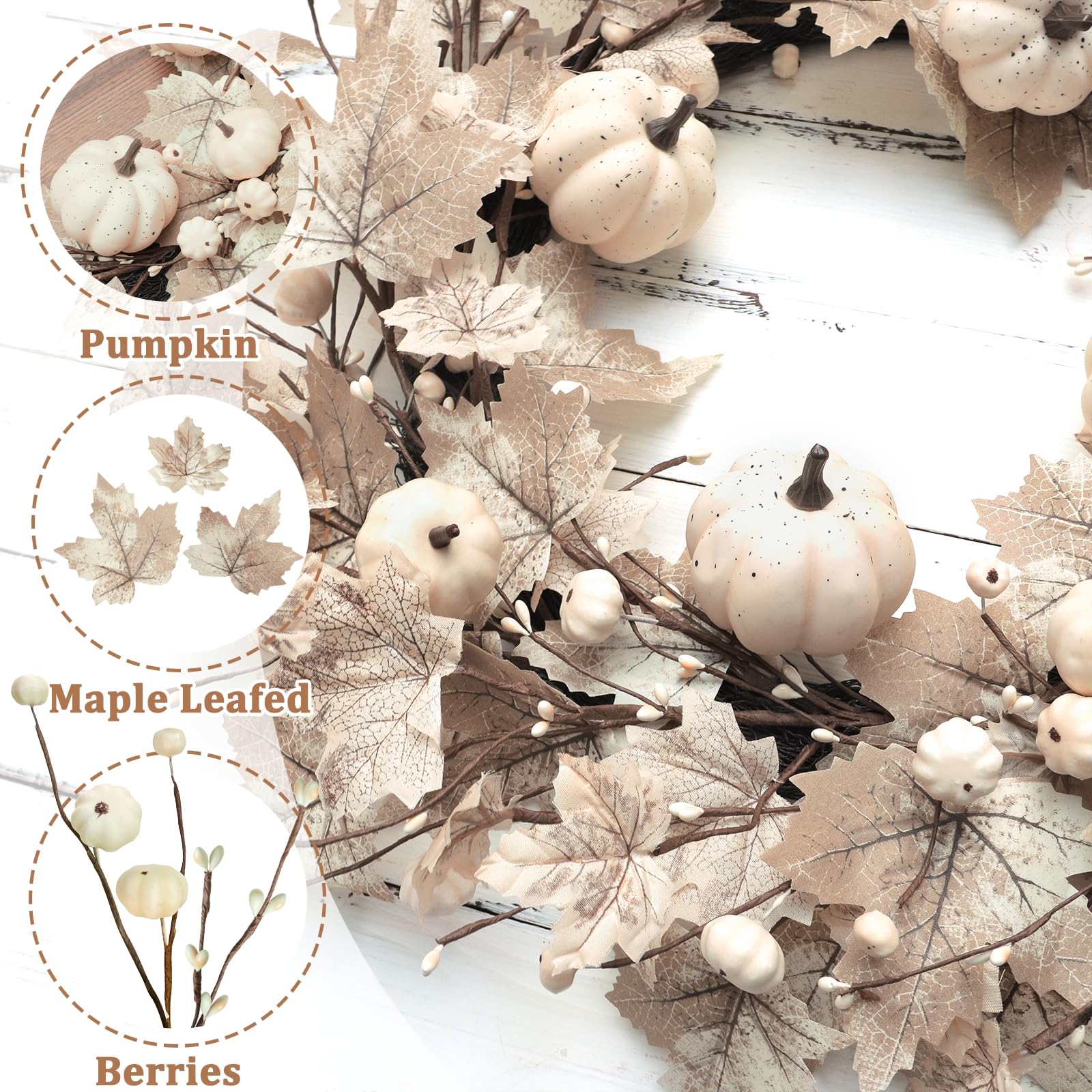 Grandeal foldable half-wreath collapsed for compact, easy storage