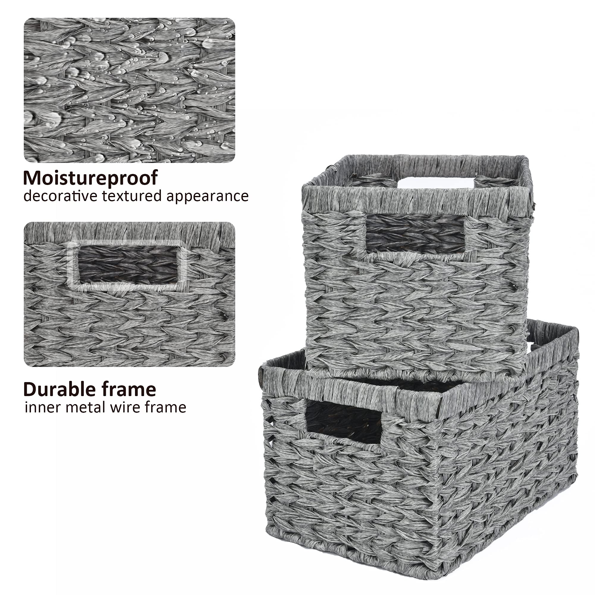 GRANNY SAYS baskets holding toiletries demonstrating tidy bathroom storage