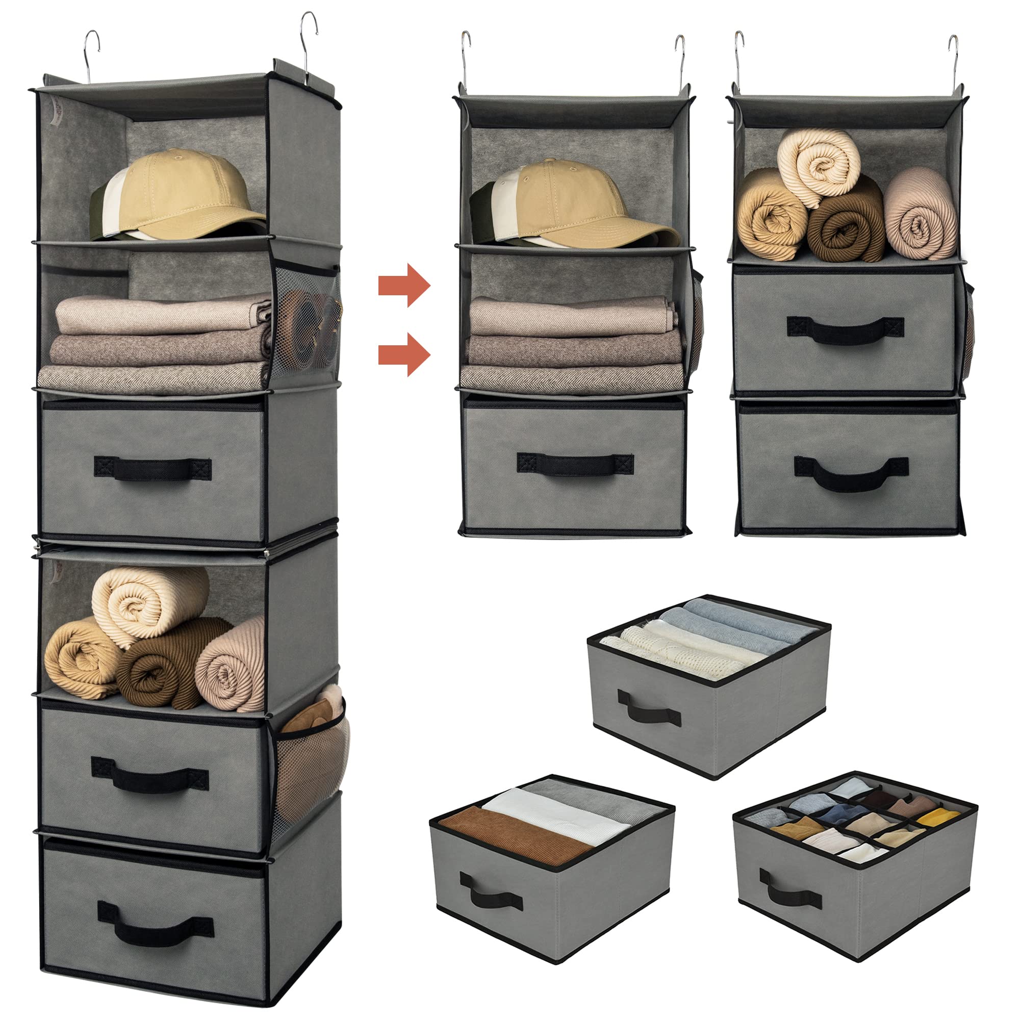 GRANNY SAYS front view showing full 6-shelf organizer for efficient storage
