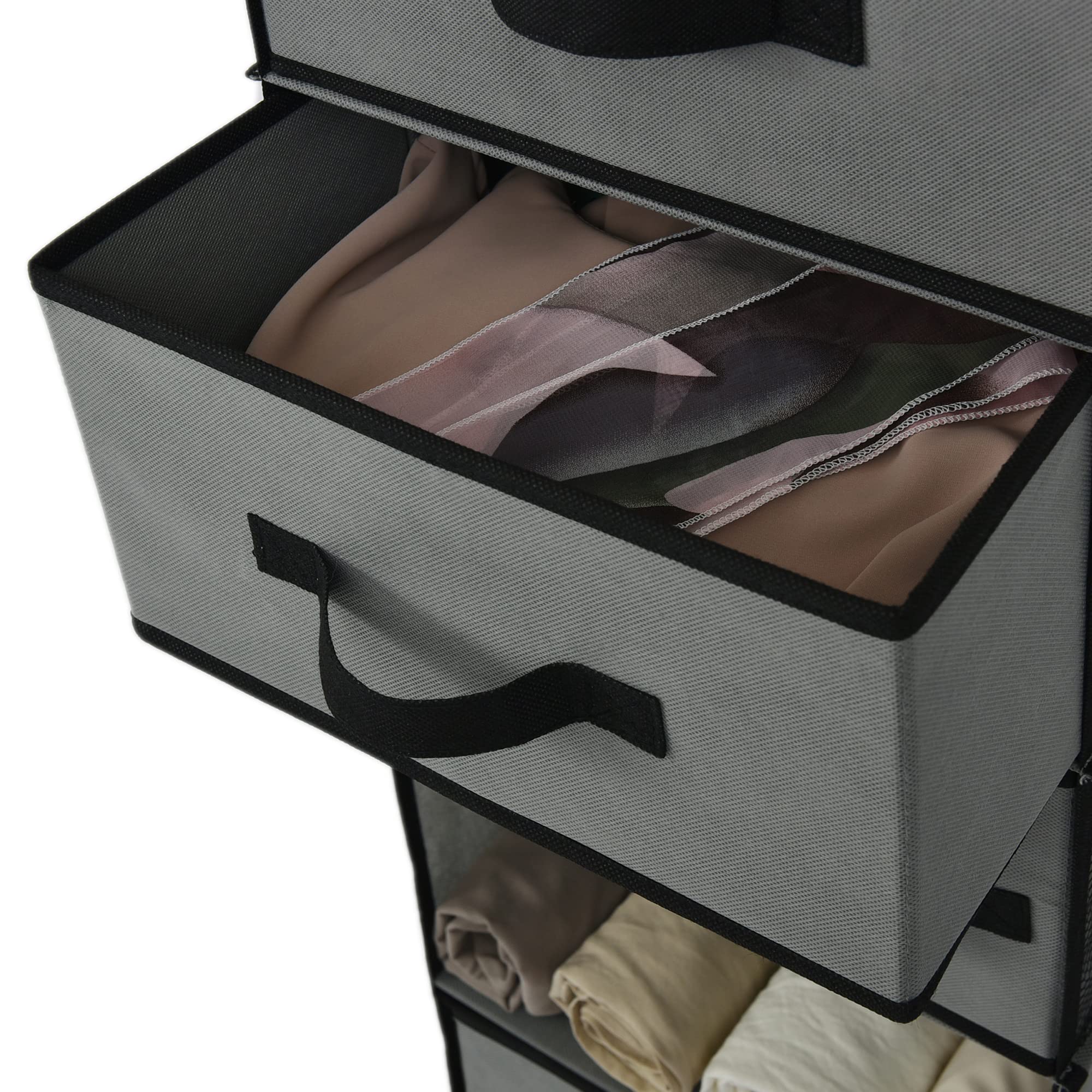 GRANNY SAYS open drawers displaying folded clothes and tidy compartmentalized storage