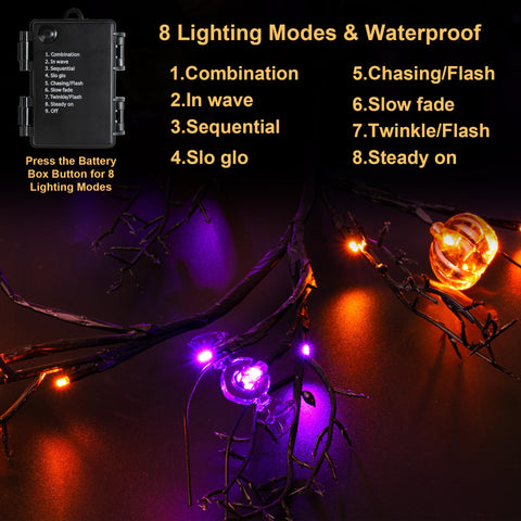 Grastfu garland in outdoor porch display showing waterproof placement benefit