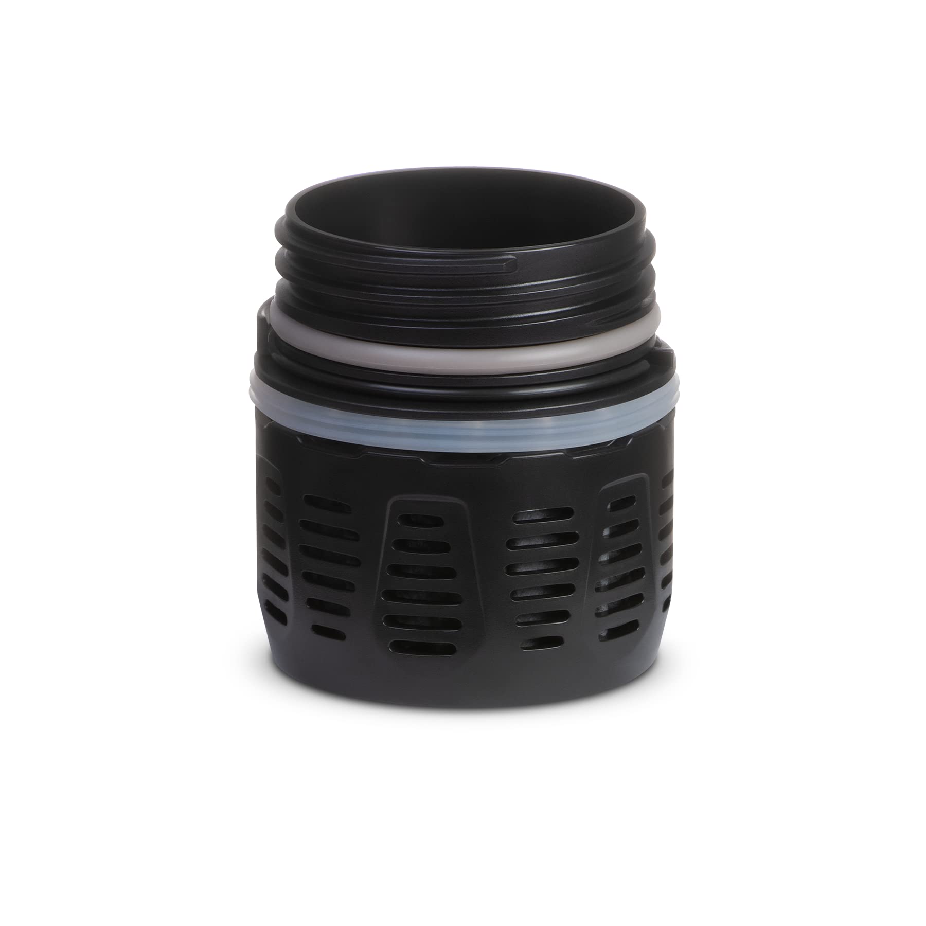 GRAYL UltraPress cartridge front view showing compact sealed design and easy replacement benefit