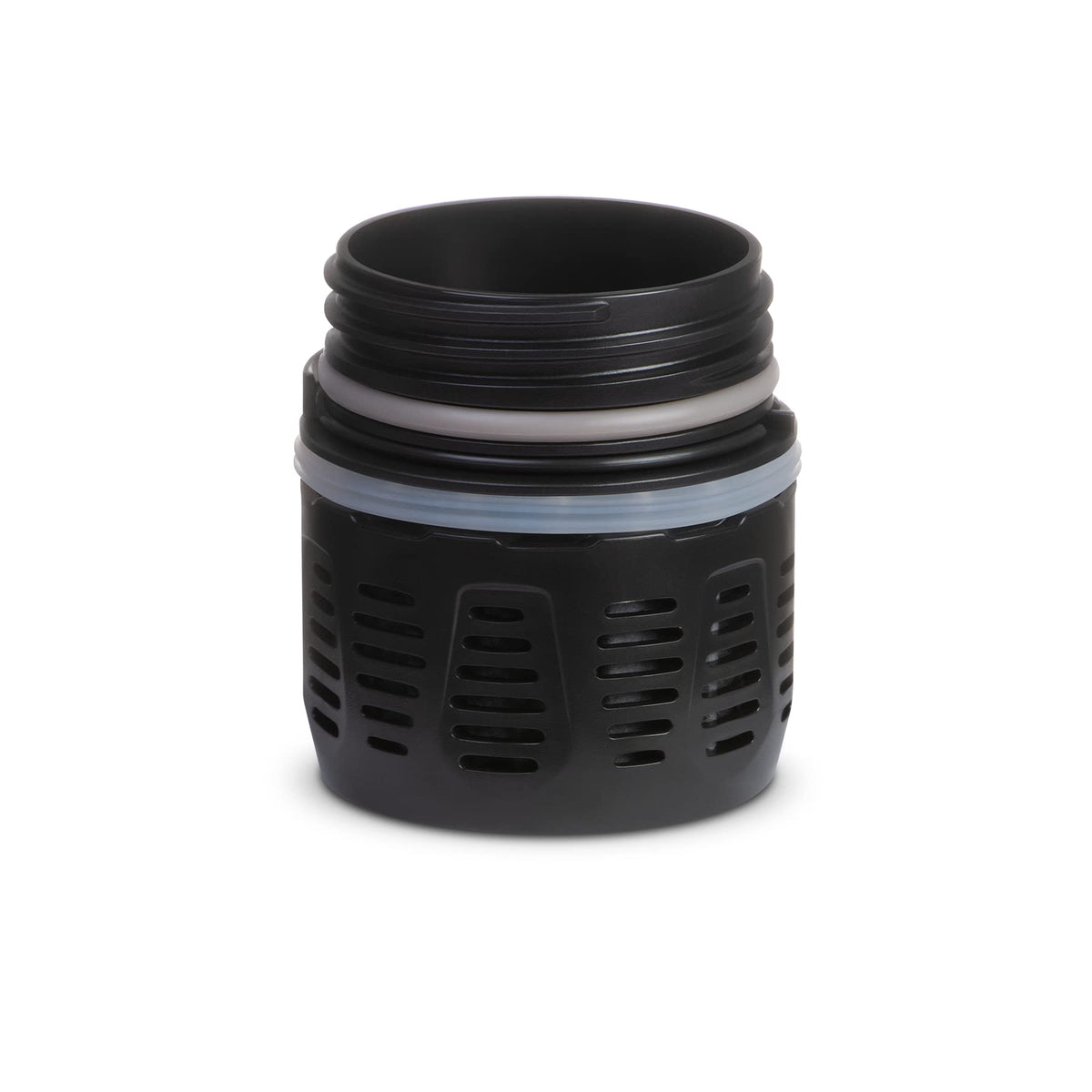 GRAYL UltraPress cartridge front view showing compact sealed design and easy replacement benefit