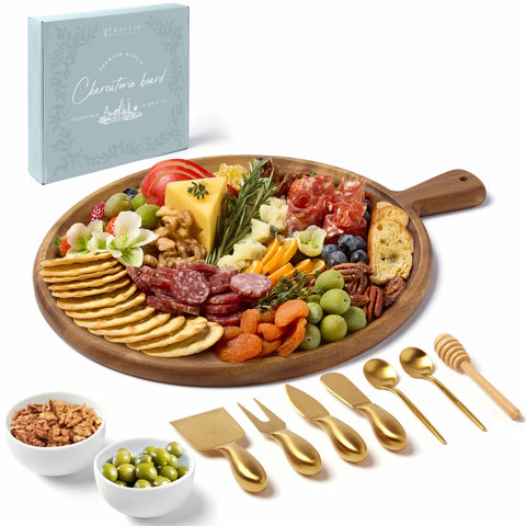 Grazerie front view of boxed board set showing ready-to-gift presentation and convenience