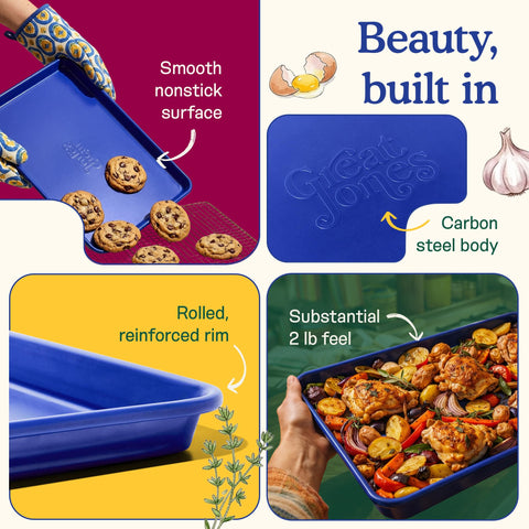 Great Jones close-up of nonstick surface highlighting easy food release