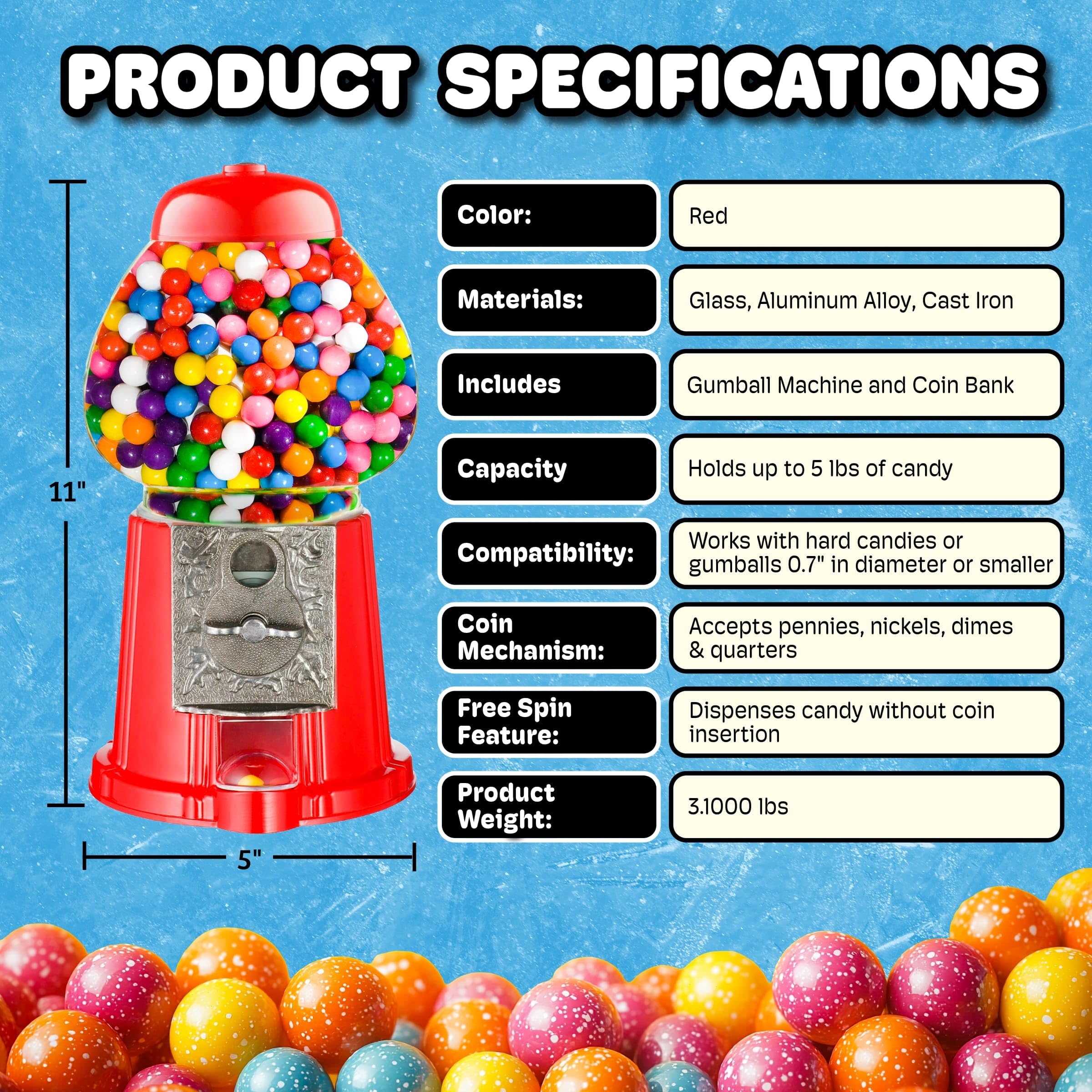 Great Northern filled with colorful gumballs showcases bright treats and visual appeal