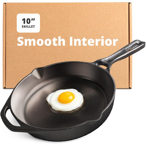 Greater Goods skillet front packaging showing ready-to-use pan benefit