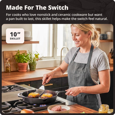 Greater Goods smooth surface close-up demonstrating easy food release